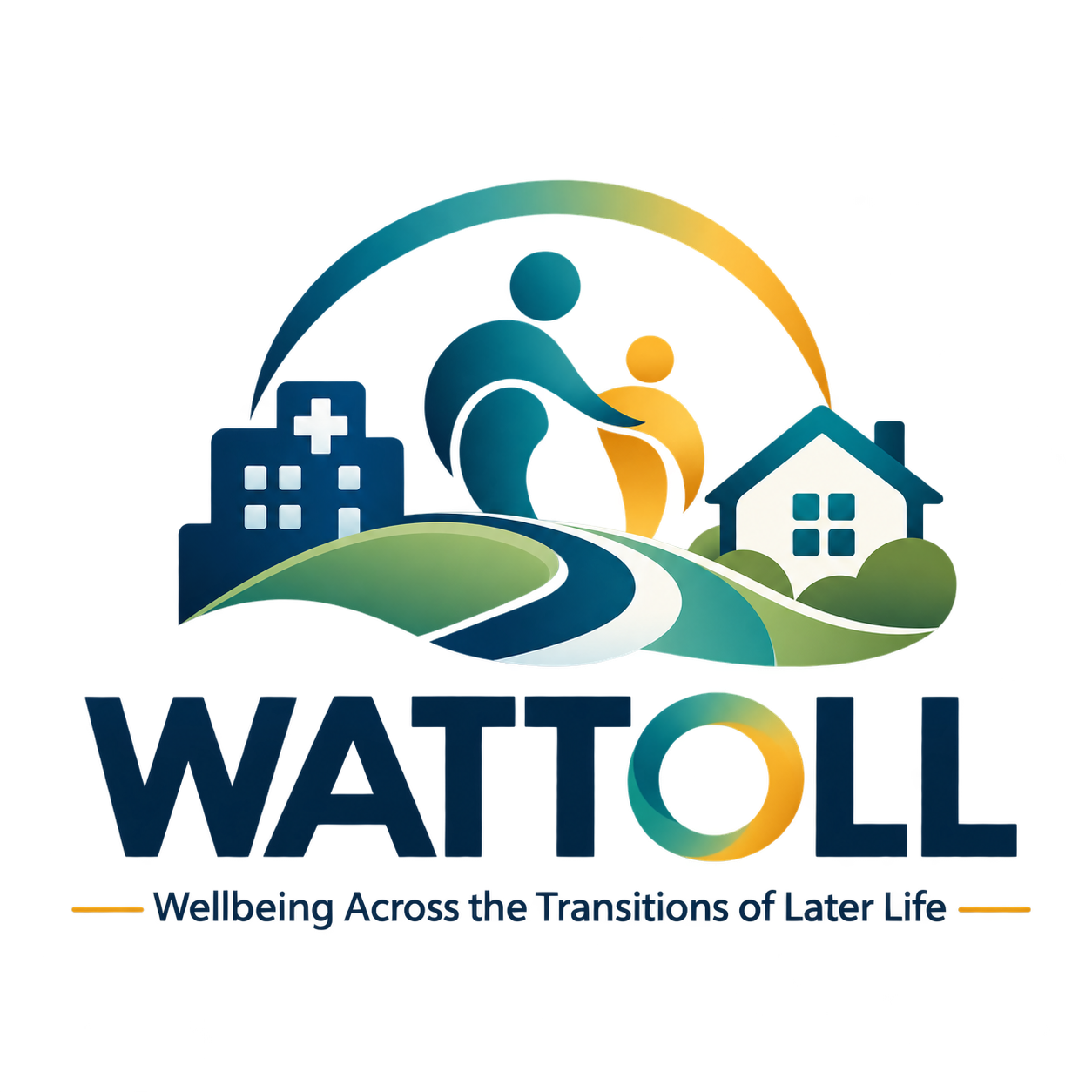 WATTOLL: Wellbeing Across the Transitions of Later Life. A carer supports an older person between hospital and home.